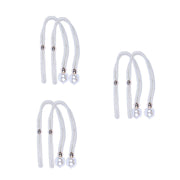 Curtain Tiebacks Pearl Strap Set 3 Pairs Decorative Buckle Holder Rings Hooks - Blue V528-CURTAIN-TIE-BLUE-3PAIR-796124