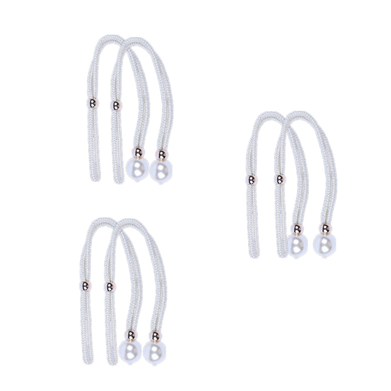 Curtain Tiebacks Pearl Strap Set 3 Pairs Decorative Buckle Holder Rings Hooks - Blue V528-CURTAIN-TIE-BLUE-3PAIR-796124