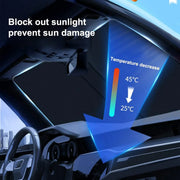 Car Window Sun Shade Retractable Side Visor Shield Cover Roll Curtain For Auto Use - 40x125cm