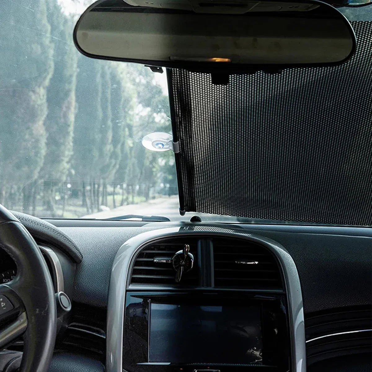 Car Window Sun Shade Retractable Side Visor Shield Cover Roll Curtain For Auto Use - 40x125cm