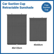 Car Window Sun Shade Retractable Side Visor Shield Cover Roll Curtain For Auto Use - 40x60cm
