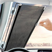 Car Window Sun Shade Retractable Side Visor Shield Cover Roll Curtain For Auto Use - 40x60cm