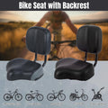 Electric Bicycle Tricycle Seat With Backrest Adjustable Comfortable Bike Seat - Black V528-CUSHION-BLACK-711504