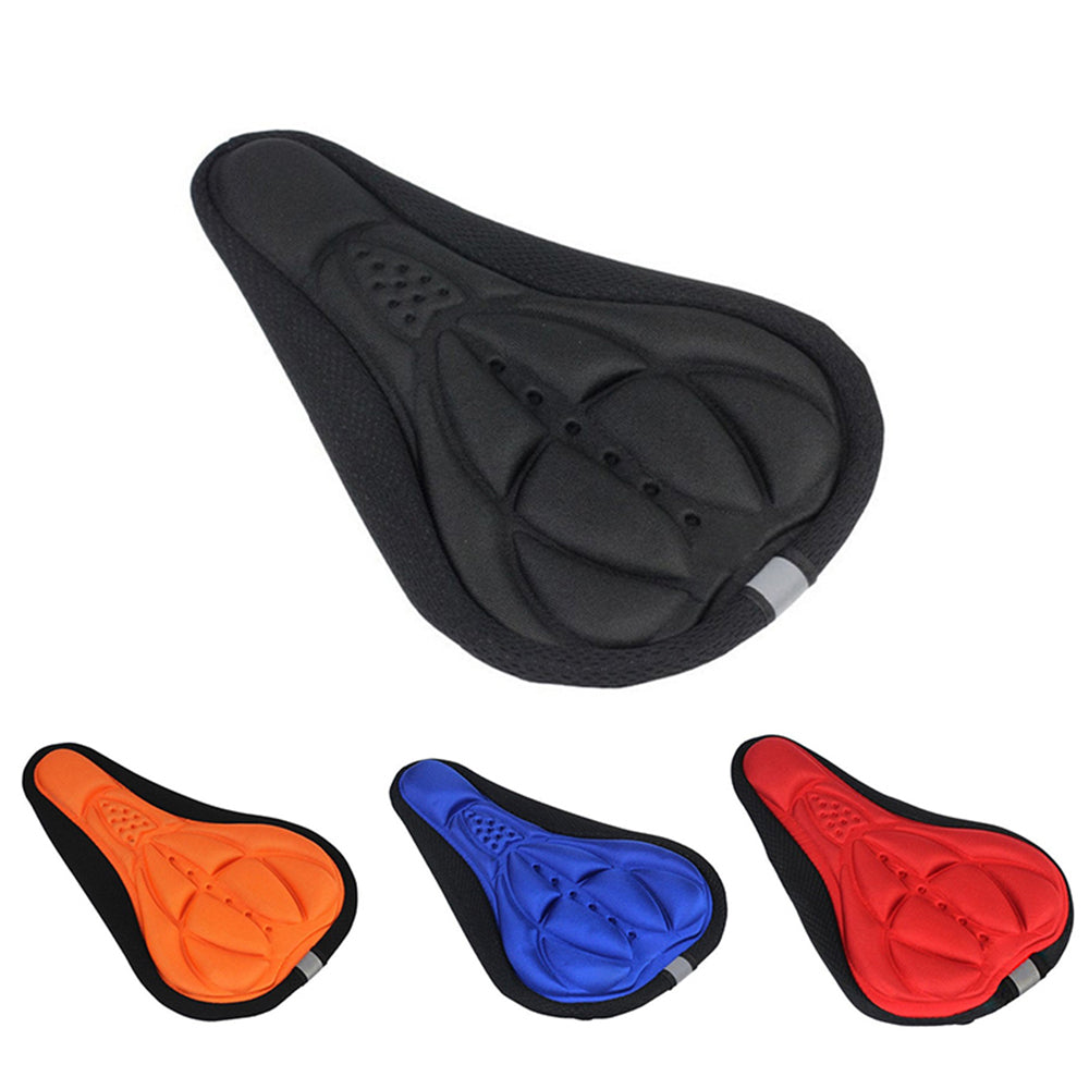 Thick Silicone Bike Seat Cover Comfort Gel Cycling Bicycle Saddle Cushion Pad - Set of 4 Colours V528-CUSHION-COVER-4PCS-657847