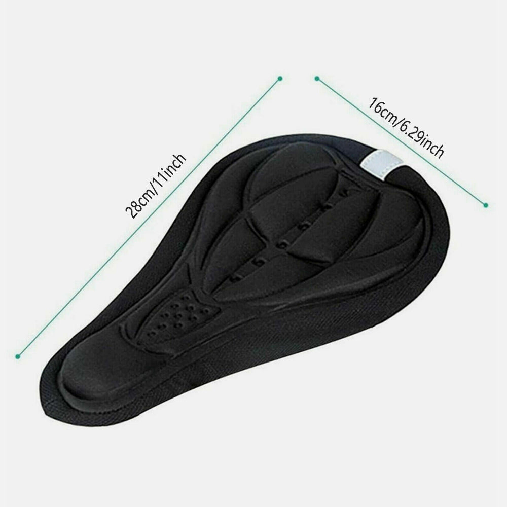 Thick Silicone Bike Seat Cover Comfort Gel Cycling Bicycle Saddle Cushion Pad - Set of 4 Colours V528-CUSHION-COVER-4PCS-657847