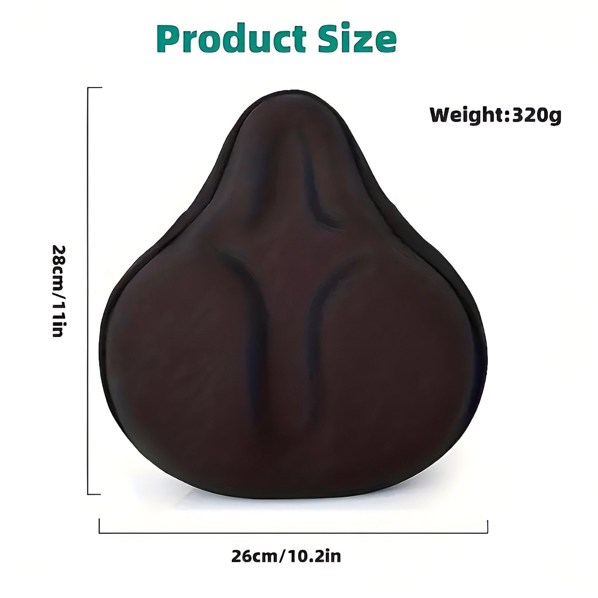 Soft Silicone Bicycle Seat Cover Comfortable Mountain Bike Cushion Thickened V528-CUSHION-COVER-BLACK-916938