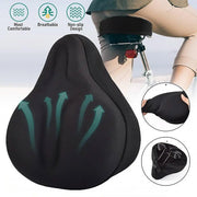 Soft Silicone Bicycle Seat Cover Comfortable Mountain Bike Cushion Thickened V528-CUSHION-COVER-BLACK-916938