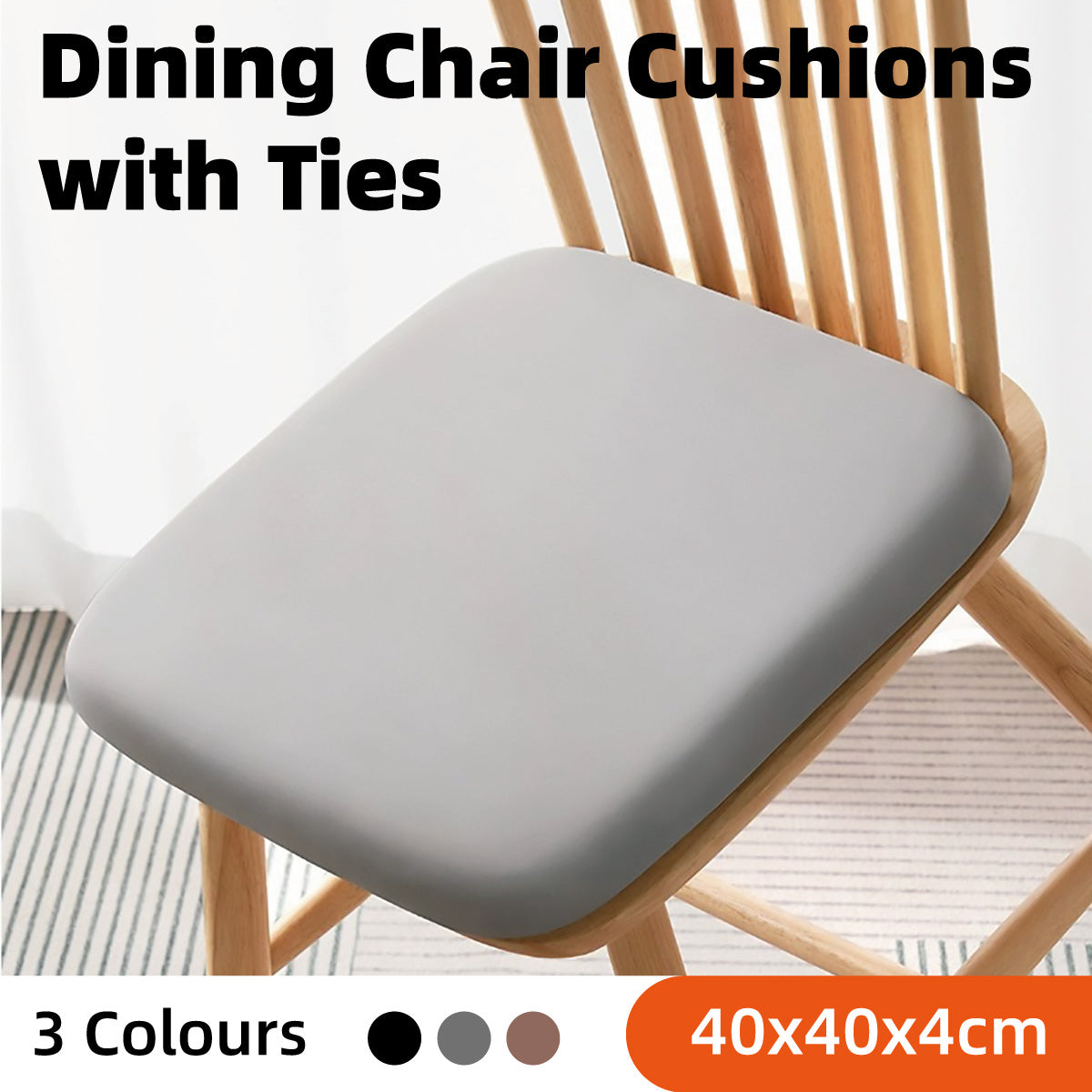 Seat Cushion Memory Foam Office Chair Pad Bottom Support for Stool Dining Chair - Grey V528-CUSHION-GREY-522673