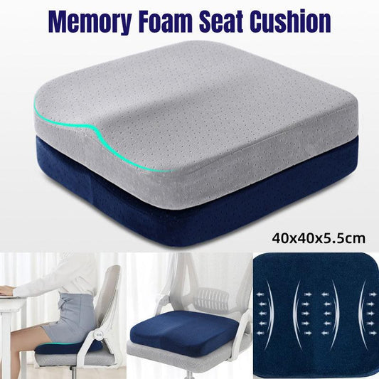 Square Seat Cushion Office Car Chair Cushion Comfort Support for Long Sitting V528-CUSHION-NAVY-BLUE-482089