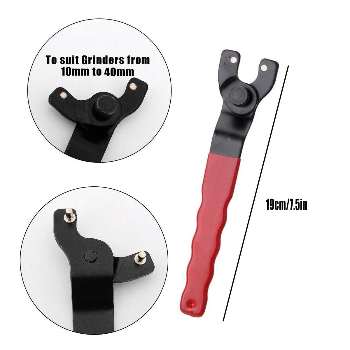 Adjustable Pin Wrench Spanner 10-40mm for Angle Grinder Rotary Tool Nut Removal V528-CUT-MACHINE-SPANNER-571140