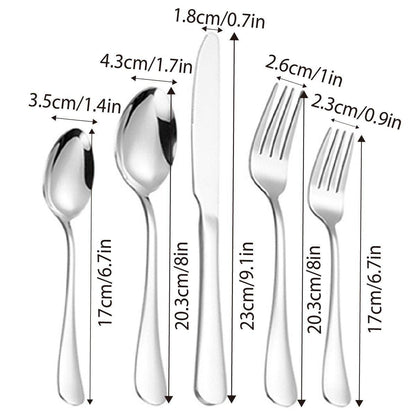 20/40pcs Stainless Steel Cutlery Set Knife Fork Spoon Western Hotel Tableware - Golden-40pcs V528-CUTLERY-GOLDEN-40PCS-668625