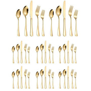 20/40pcs Stainless Steel Cutlery Set Knife Fork Spoon Western Hotel Tableware - Golden-40pcs V528-CUTLERY-GOLDEN-40PCS-668625
