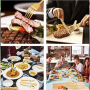 20/40pcs Stainless Steel Cutlery Set Knife Fork Spoon Western Hotel Tableware - Silver-40pcs V528-CUTLERY-SILVER-40PCS-271047