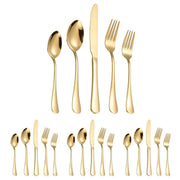 20/40pcs Stainless Steel Cutlery Set Knife Fork Spoon Western Hotel Tableware - Silver-40pcs V528-CUTLERY-SILVER-40PCS-271047