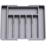 Extendable Cutlery Storage Box Household Portable Retractable Tray Organizer - Black V528-CUTLERY-TRAY-BLACK-732799