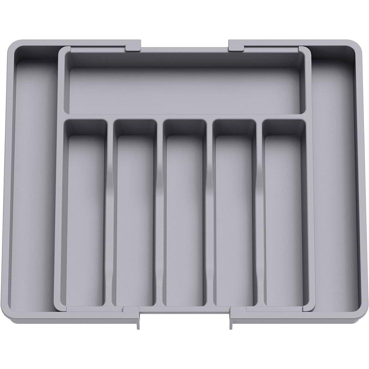 Extendable Cutlery Storage Box Household Portable Retractable Tray Organizer - Black V528-CUTLERY-TRAY-BLACK-732799