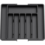 Extendable Cutlery Storage Box Household Portable Retractable Tray Organizer - Black V528-CUTLERY-TRAY-BLACK-732799