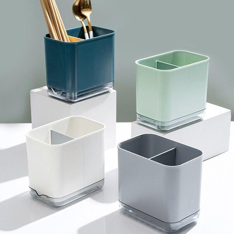 Cutlery Drainer Basket Multifunctional Storage Holder Box Spoon Drain Rack - Blue V528-CUTLERYDRAINER-BLUE-572371