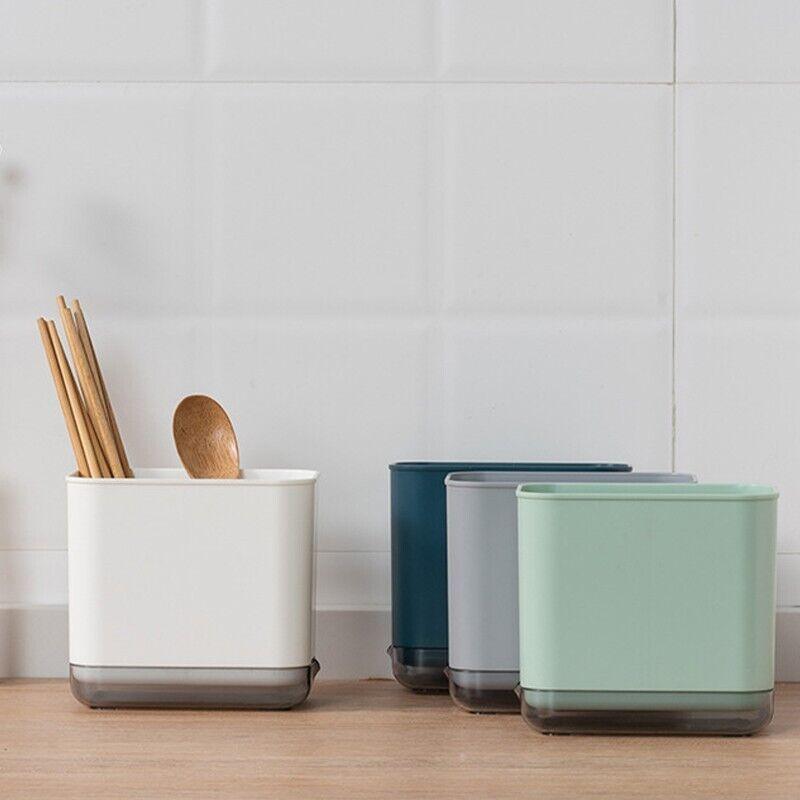 Cutlery Drainer Basket Multifunctional Storage Holder Box Spoon Drain Rack - Blue V528-CUTLERYDRAINER-BLUE-572371