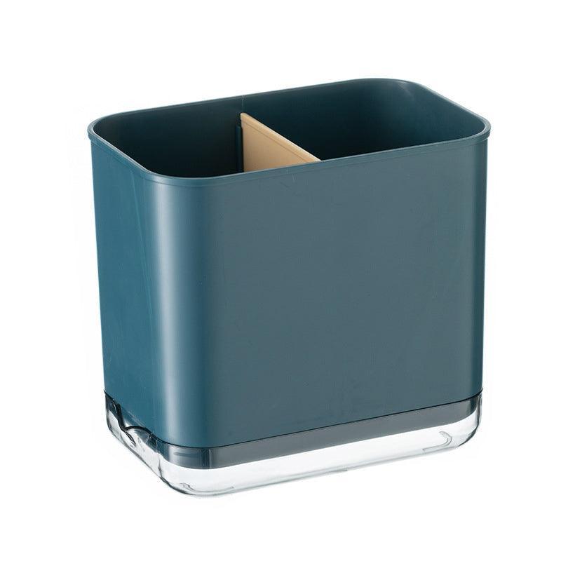 Cutlery Drainer Basket Multifunctional Storage Holder Box Spoon Drain Rack - Blue V528-CUTLERYDRAINER-BLUE-572371