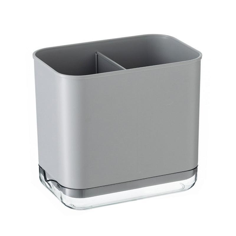Cutlery Drainer Basket Multifunctional Storage Holder Box Spoon Drain Rack - Grey V528-CUTLERYDRAINER-GREY-339584
