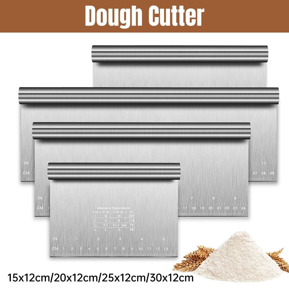 Stainless Steel Dough Cutter Knife Measurement Scraper Pastry Baking Tool - 25cm V528-CUTTER-25CM-929120