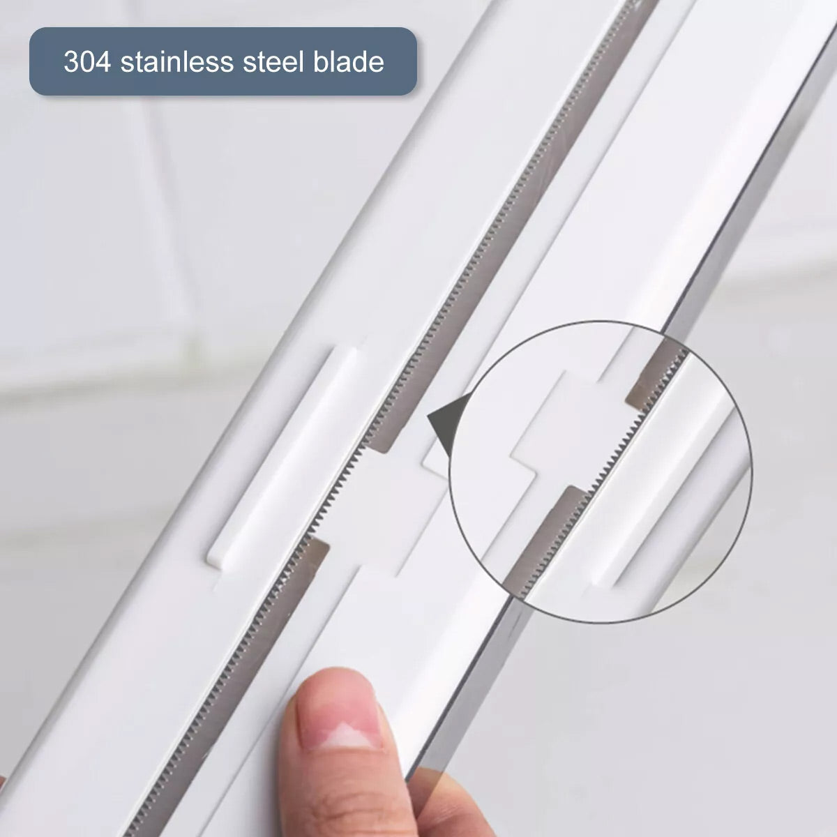 Plastic Food Wrap Dispenser Cutter Foil Cling Film Storage Holder Box Kitchen - White V528-CUTTER-WHITE-538467