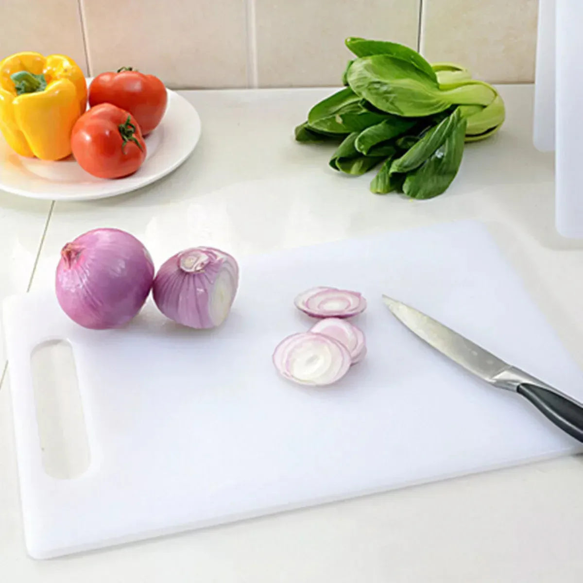 Plastic Cutting Board Small Size Chopping Board for Kitchen Food Prep Home Use - 33x20cm V528-CUTTING-33-20CM-459210