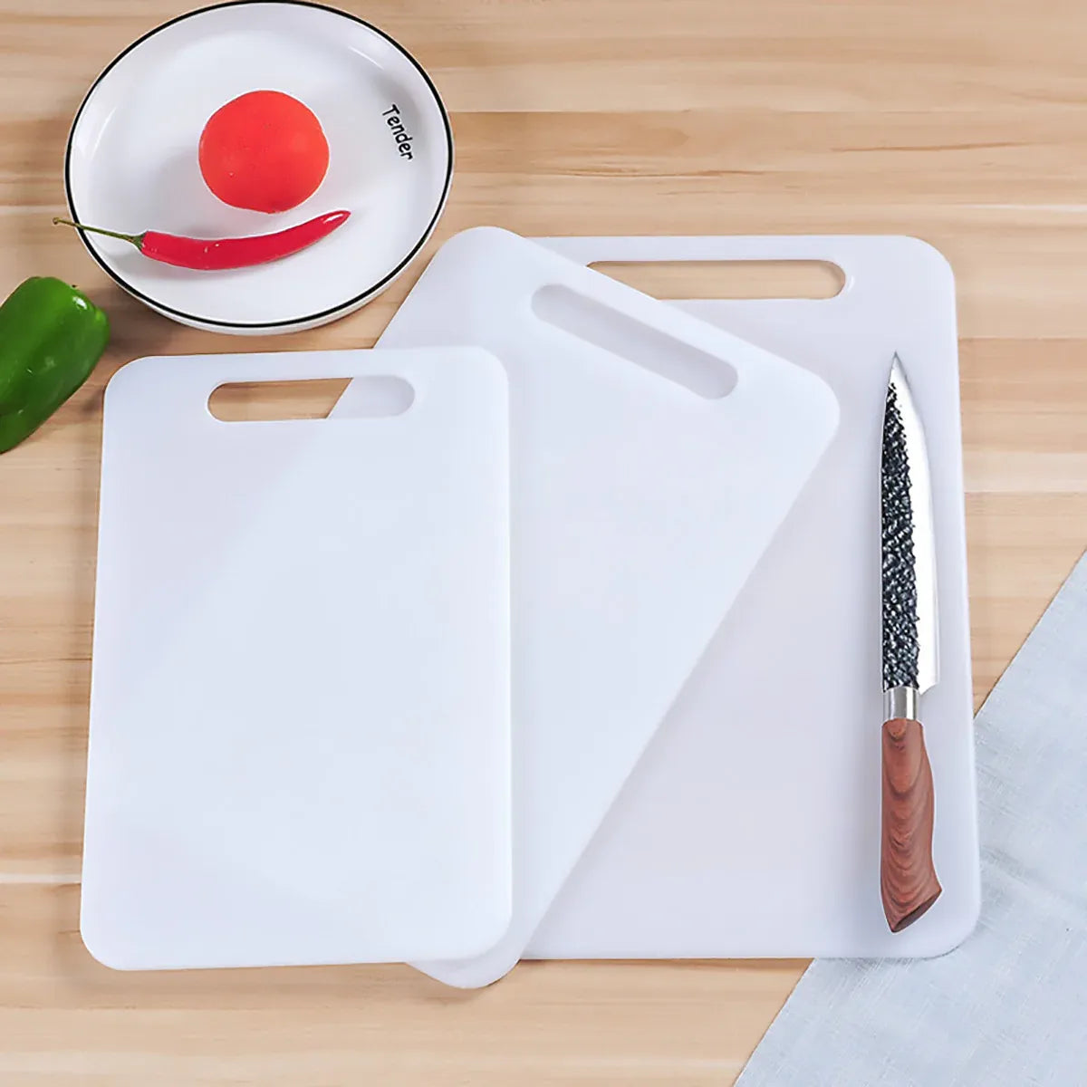 Plastic Cutting Board Small Size Chopping Board for Kitchen Food Prep Home Use - 38x24cm V528-CUTTING-38-24CM-655550