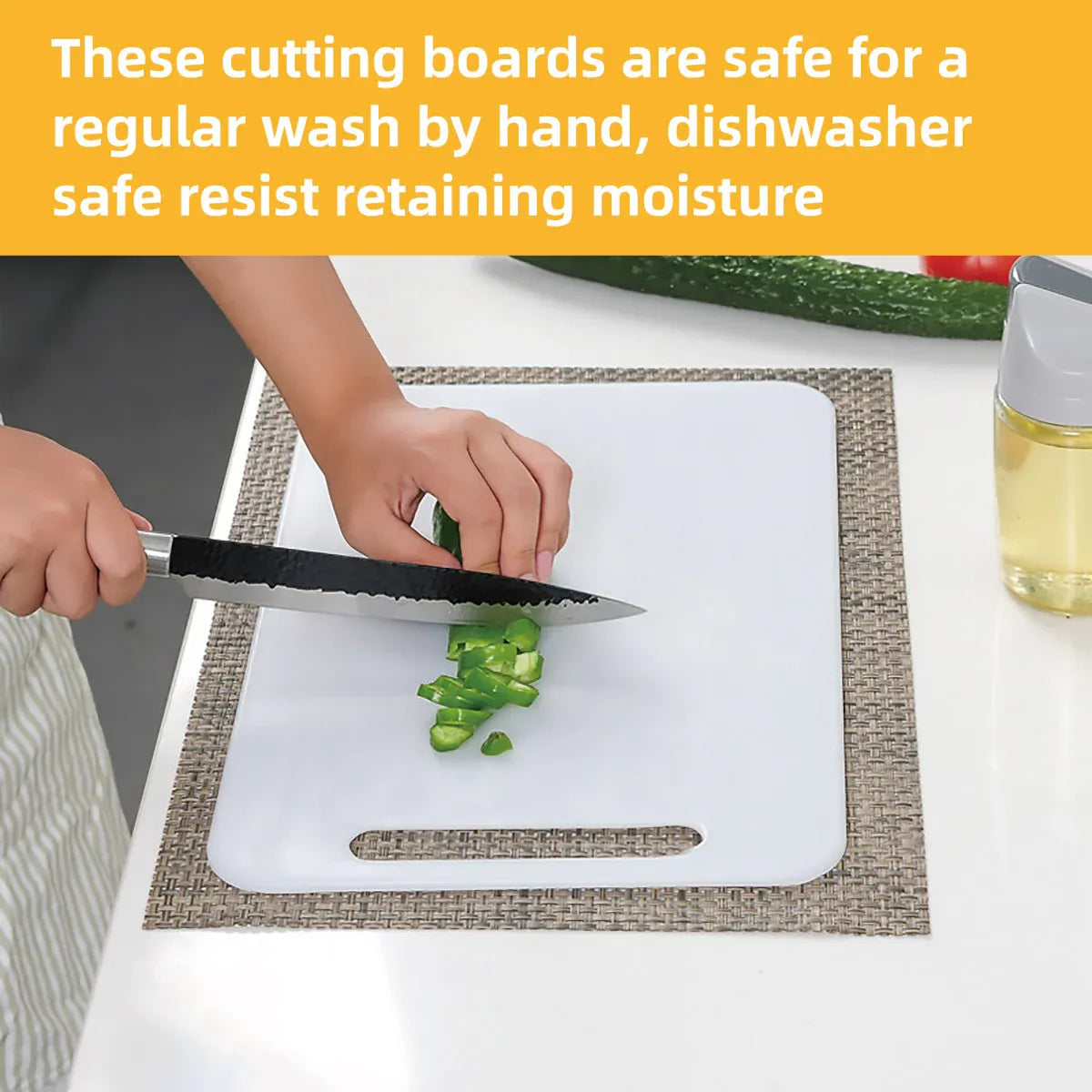 Plastic Cutting Board Small Size Chopping Board for Kitchen Food Prep Home Use - 38x24cm V528-CUTTING-38-24CM-655550