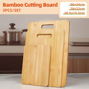 Household Cutting Board Set 3PCS Square Wooden Kitchen Chopping Boards For Food V528-CUTTING-3PCS-641049