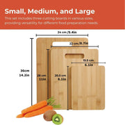 Household Cutting Board Set 3PCS Square Wooden Kitchen Chopping Boards For Food V528-CUTTING-3PCS-641049