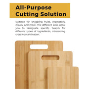 Household Cutting Board Set 3PCS Square Wooden Kitchen Chopping Boards For Food V528-CUTTING-3PCS-641049