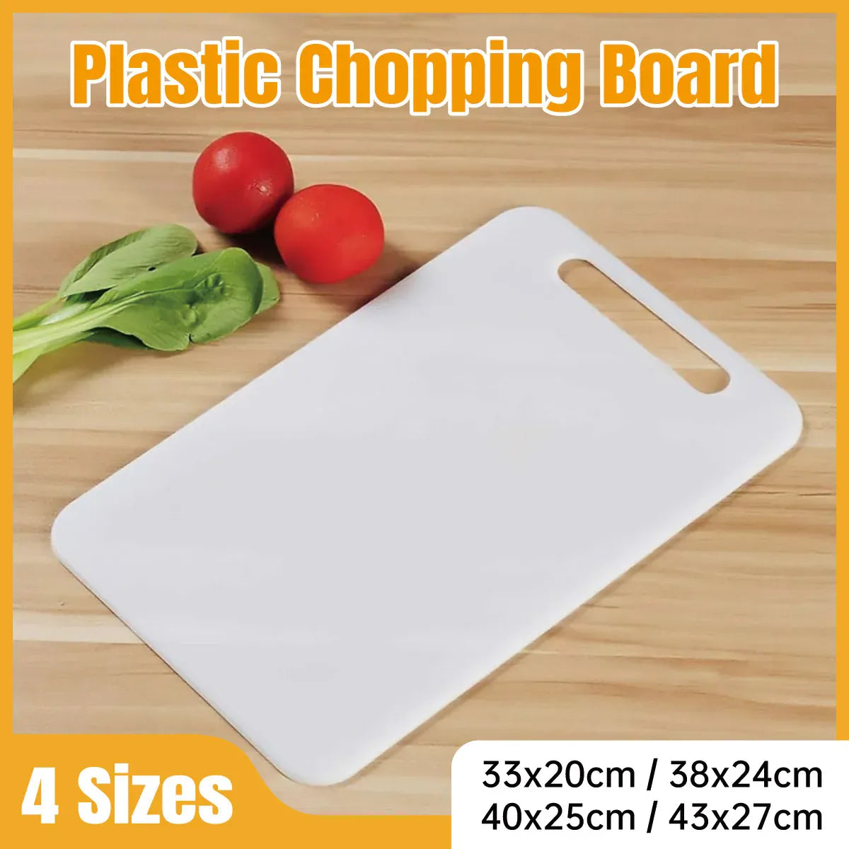 Plastic Cutting Board Small Size Chopping Board for Kitchen Food Prep Home Use - 43x27cm V528-CUTTING-43X27CM-809737