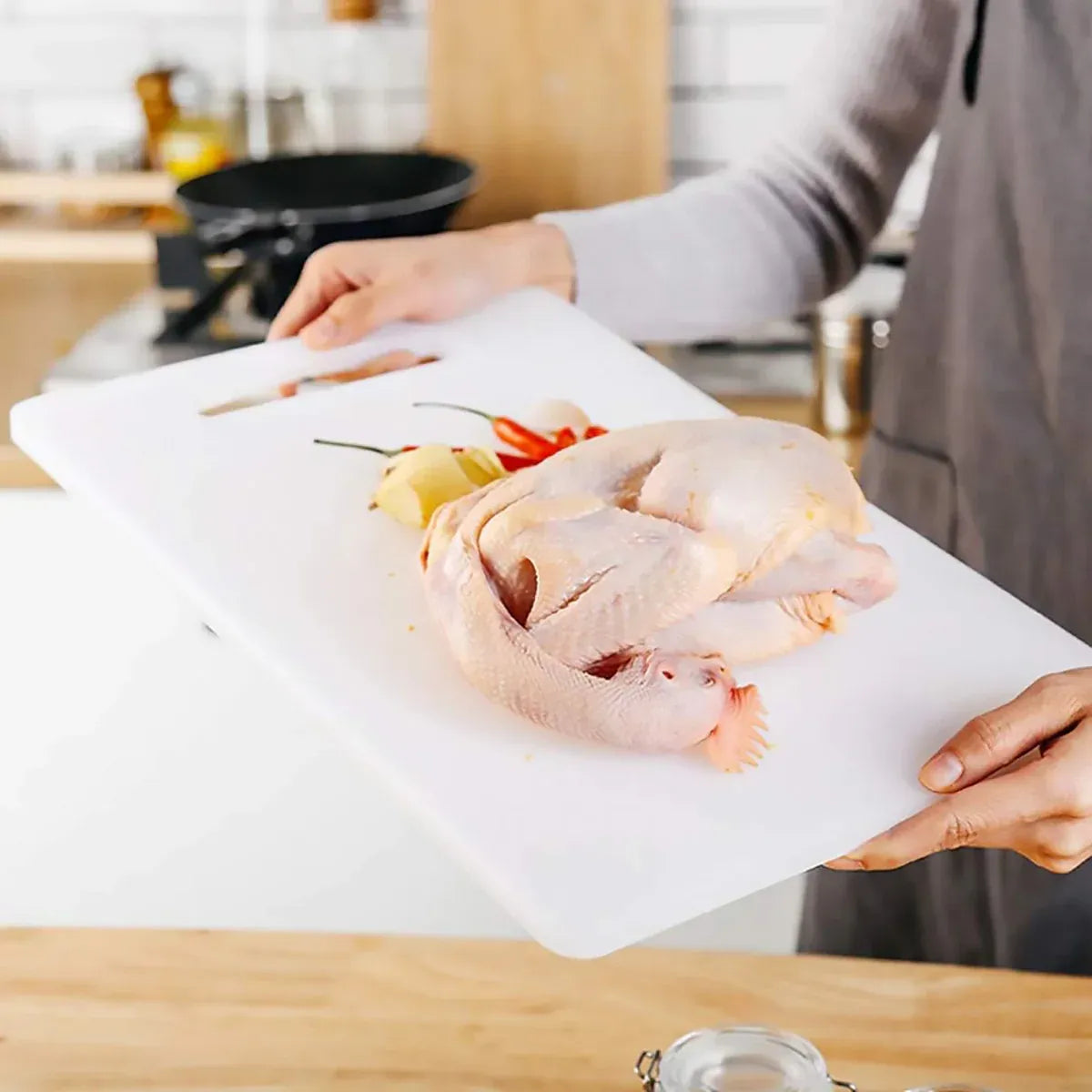 Plastic Cutting Board Small Size Chopping Board for Kitchen Food Prep Home Use - 43x27cm V528-CUTTING-43X27CM-809737