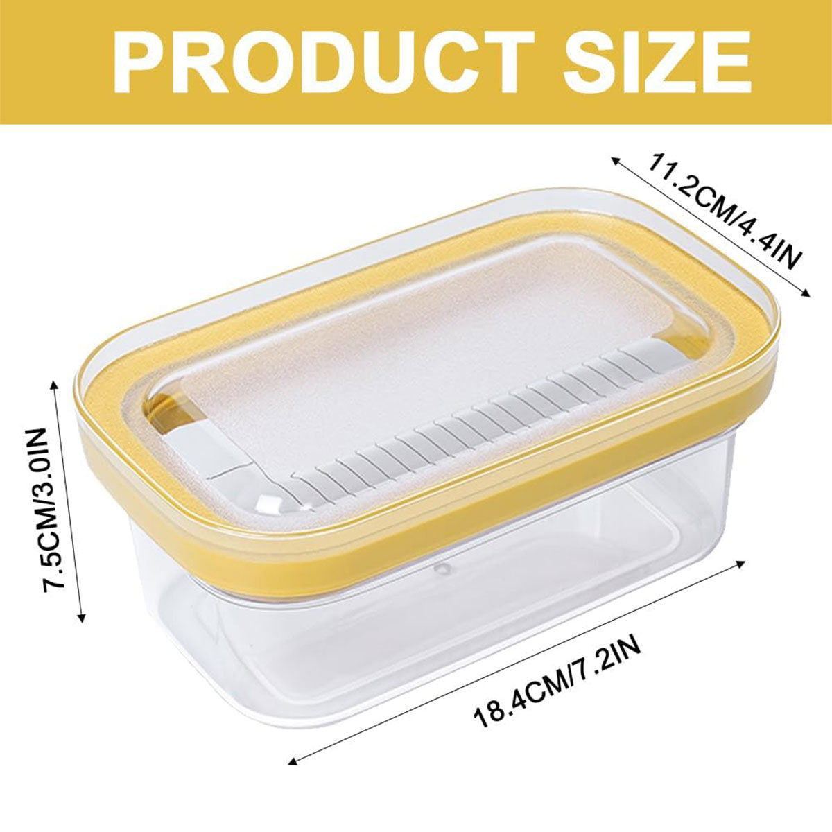 With Lid Butter Cutting Box Slicers Case Cheese Slicers Butter Dish Box V528-CUTTING-BOX-YELLOW-161401