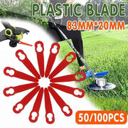 Grass Trimmer Plastic Blades Part Cutter Replace Acc Crop For Ozito Bosh Kuller - 100PCS
