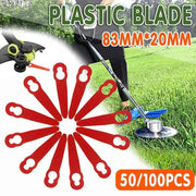 Grass Trimmer Plastic Blades Part Cutter Replace Acc Crop For Ozito Bosh Kuller - 50PCS