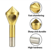 4PCS HSS Countersink Chamfer Drill Bit Set Titanium Coated Deburring Tools V528-CUTTINGDRILL-312424