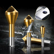 4PCS HSS Countersink Chamfer Drill Bit Set Titanium Coated Deburring Tools V528-CUTTINGDRILL-312424