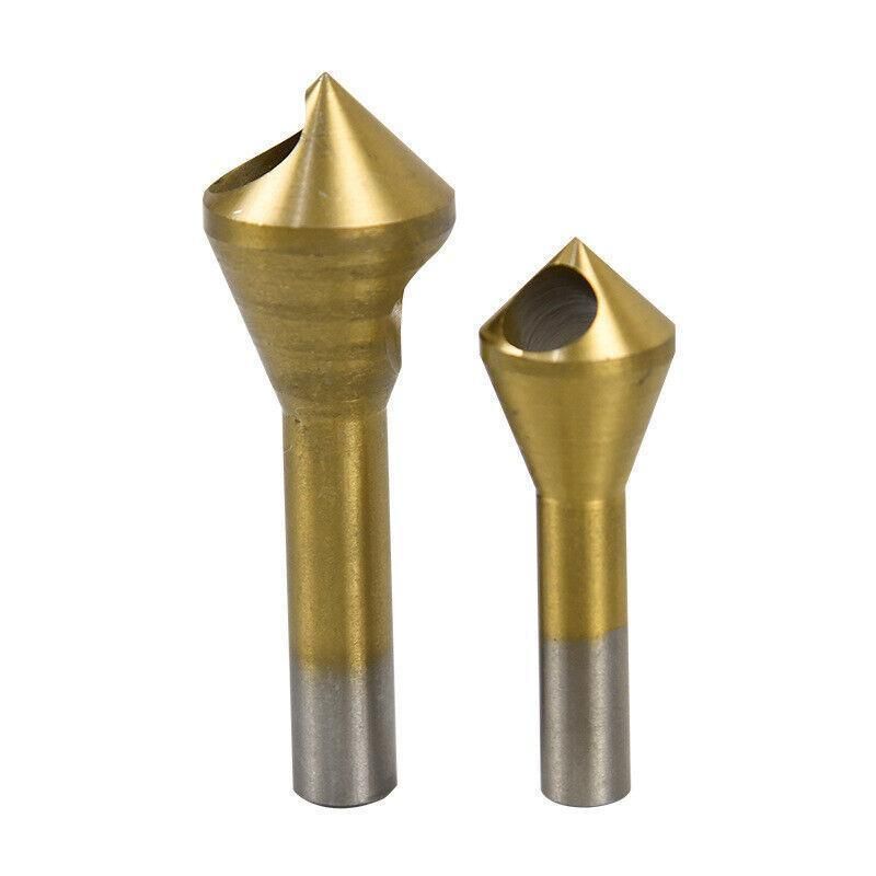4PCS HSS Countersink Chamfer Drill Bit Set Titanium Coated Deburring Tools V528-CUTTINGDRILL-312424