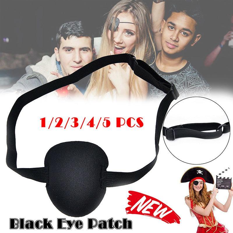 1/2/3/4/5Pcs Adjustable Strap Eye Patch Soft Concave Design Washable Black Cover - 1 PC V528-CYCLOPSEYEMASK-1PCS-855552