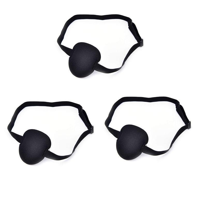 1/2/3/4/5Pcs Adjustable Strap Eye Patch Soft Concave Design Washable Black Cover - 1 PC V528-CYCLOPSEYEMASK-1PCS-855552