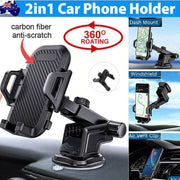 Universal 360 Windshield Mount Car Smart Phone Holder Cradle Long Neck Au V528-CZZJ-AXPK-BLACK-560012