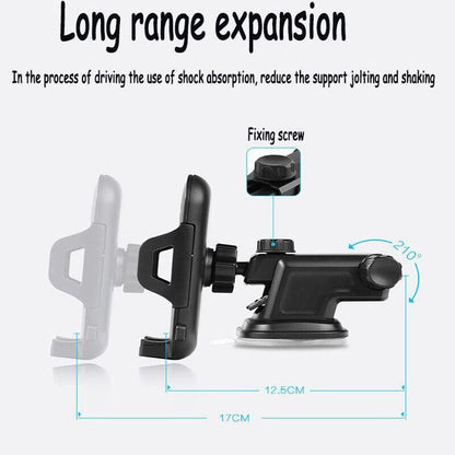 Universal 360 Windshield Mount Car Smart Phone Holder Cradle Long Neck Au V528-CZZJ-AXPK-BLACK-560012
