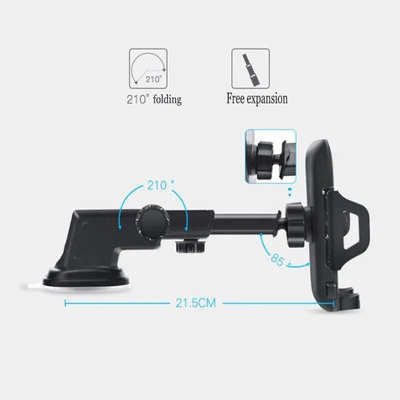 Universal 360 Windshield Mount Car Smart Phone Holder Cradle Long Neck Au V528-CZZJ-AXPK-BLACK-560012