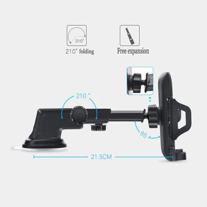 Universal 360 Windshield Mount Car Smart Phone Holder Cradle Long Neck Au V528-CZZJ-AXPK-BLACK-560012