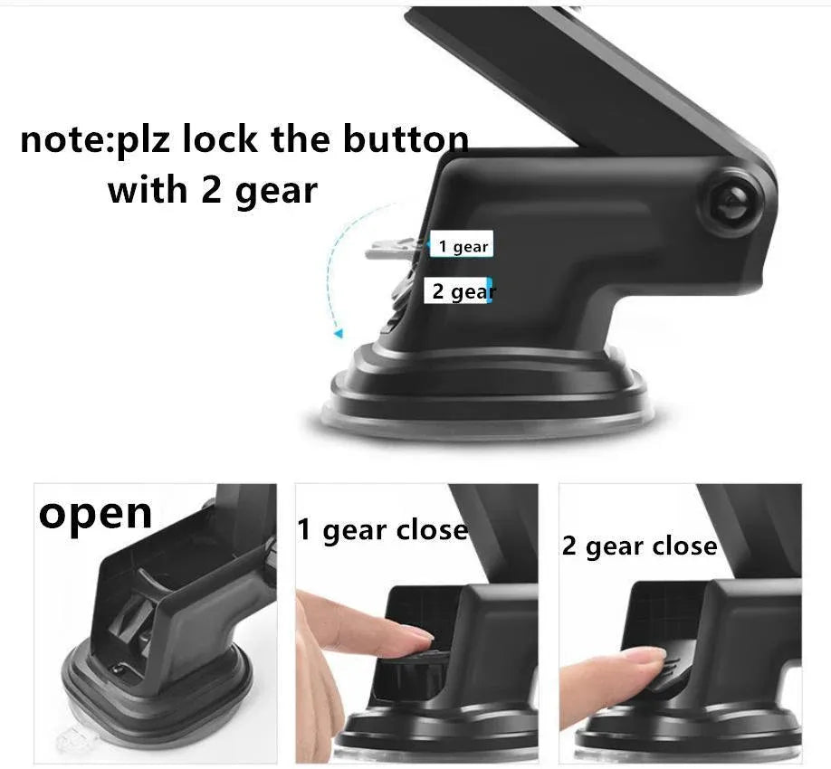 Universal 360 Windshield Mount Car Smart Phone Holder Cradle Long Neck Au V528-CZZJ-AXPK-BLACK-560012