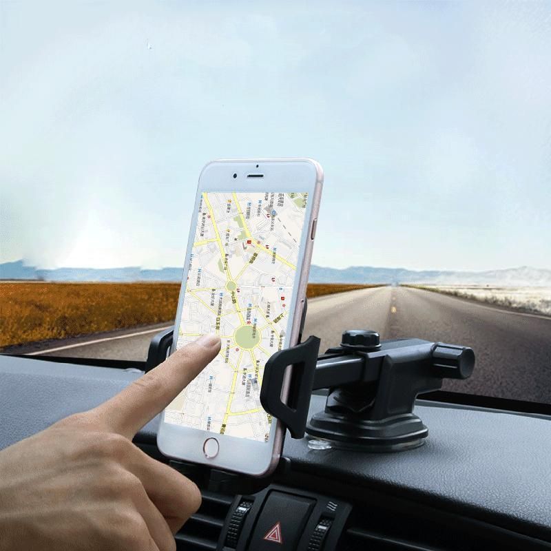 Universal 360 Windshield Mount Car Smart Phone Holder Cradle Long Neck Au V528-CZZJ-AXPK-BLACK-560012