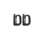 2/5pcs Outdoor D-ring Buckle for Backpack Mountaineering Hiking Camping Clip - 2pcs-Black V528-D-BUCKLE-2PCS-BLACK-986717